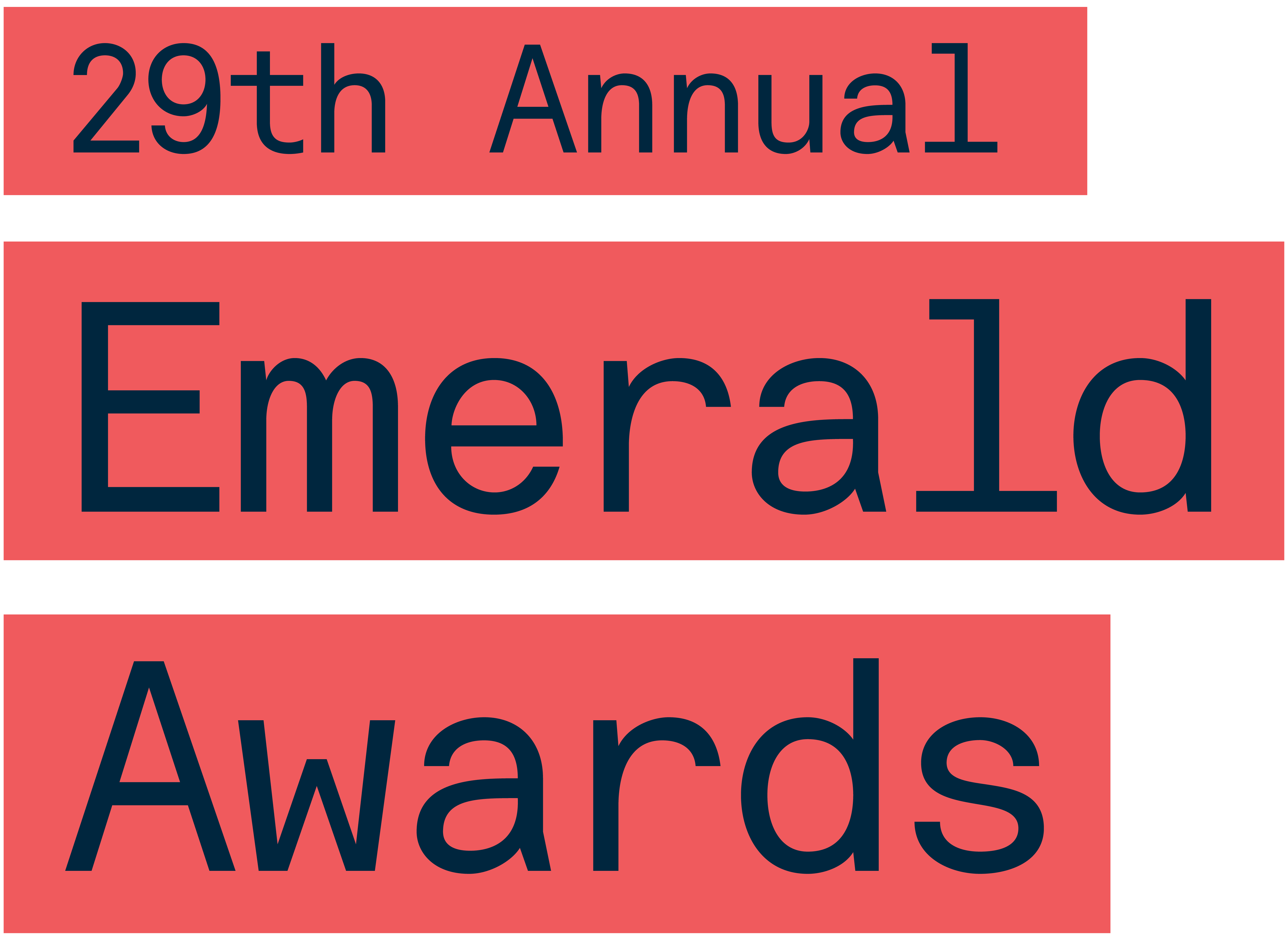 29th Annual Emerald Awards Logo Alberta Emerald Foundation